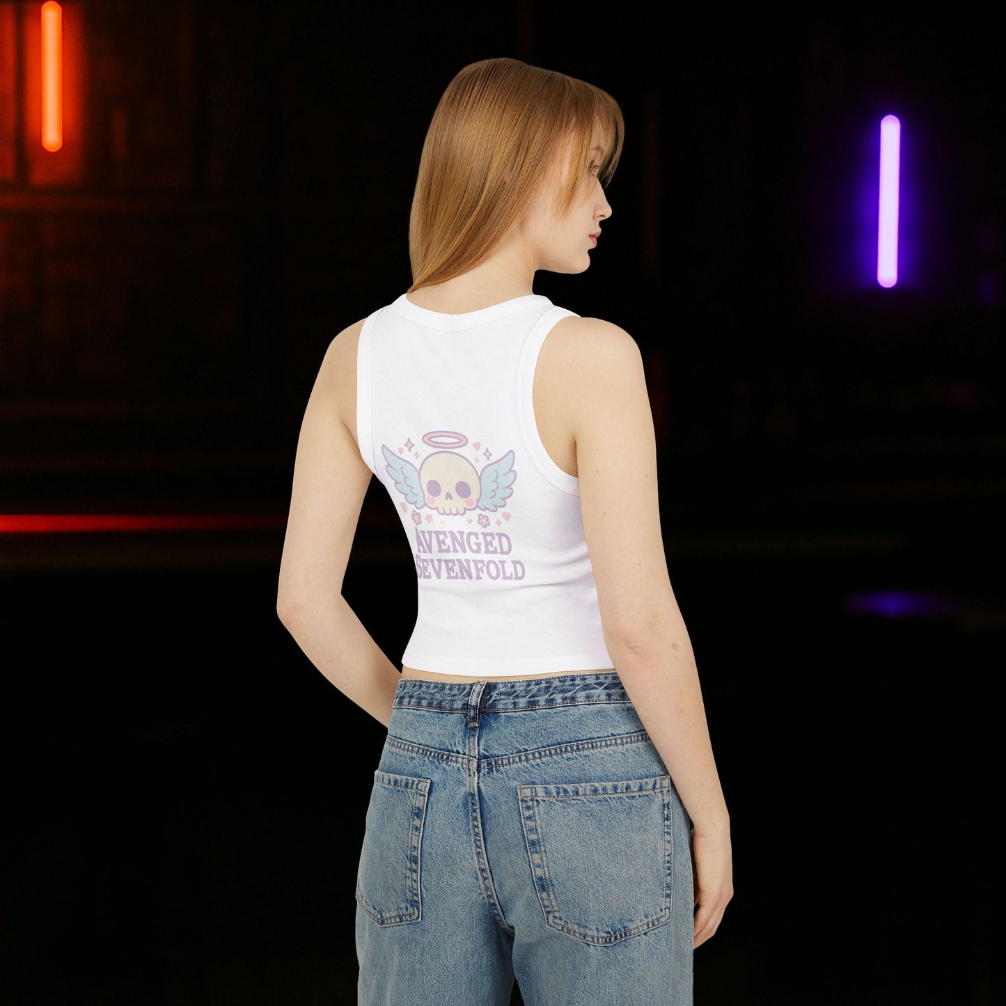 A7X Cute Skull - Mujer Playera Sin Mangas - STRIINGS