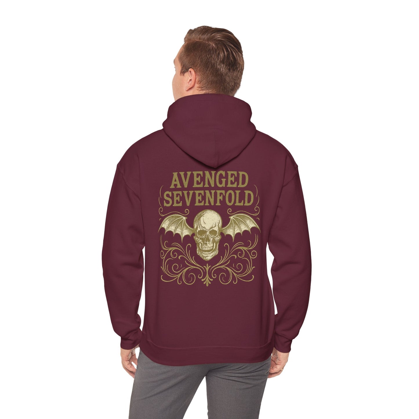 Hoodie Unisex Avenged Sevenfold Skull Gold - STRIINGS