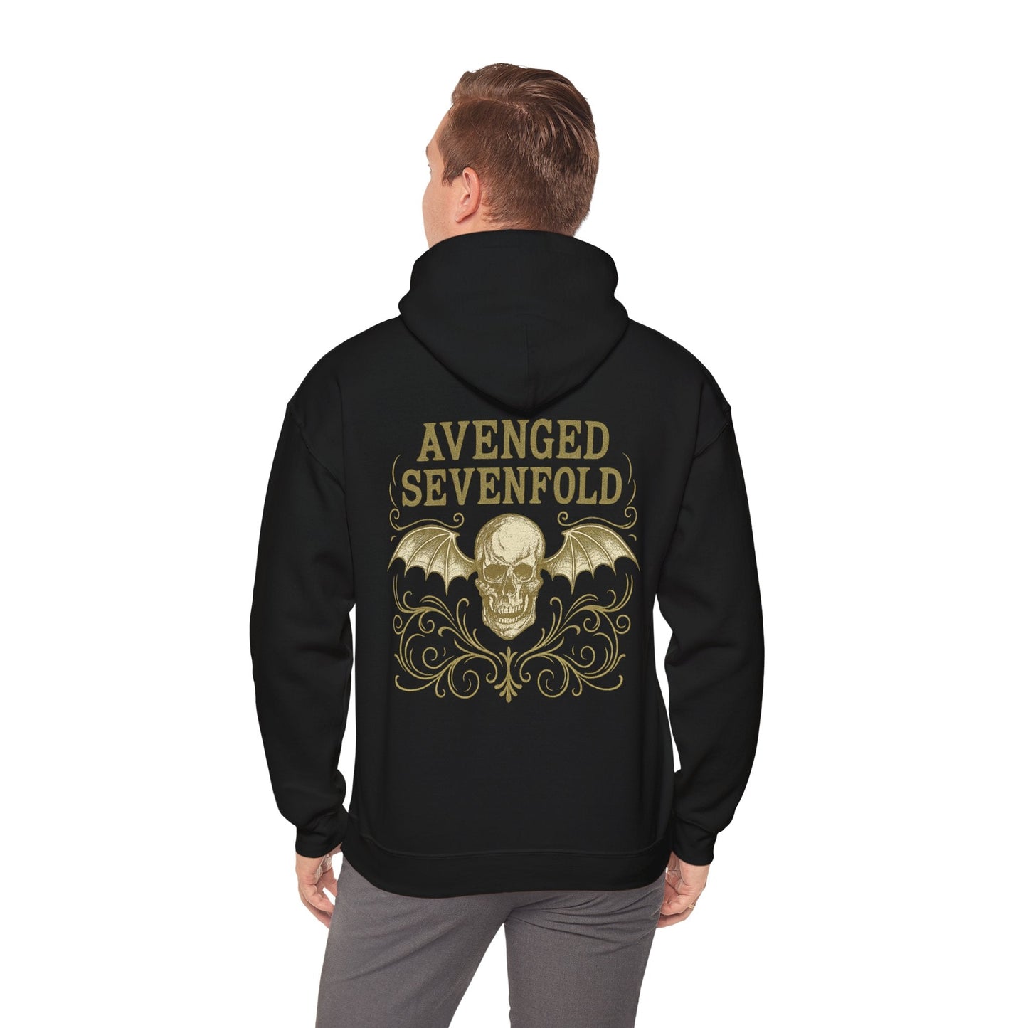 Hoodie Unisex Avenged Sevenfold Skull Gold - STRIINGS