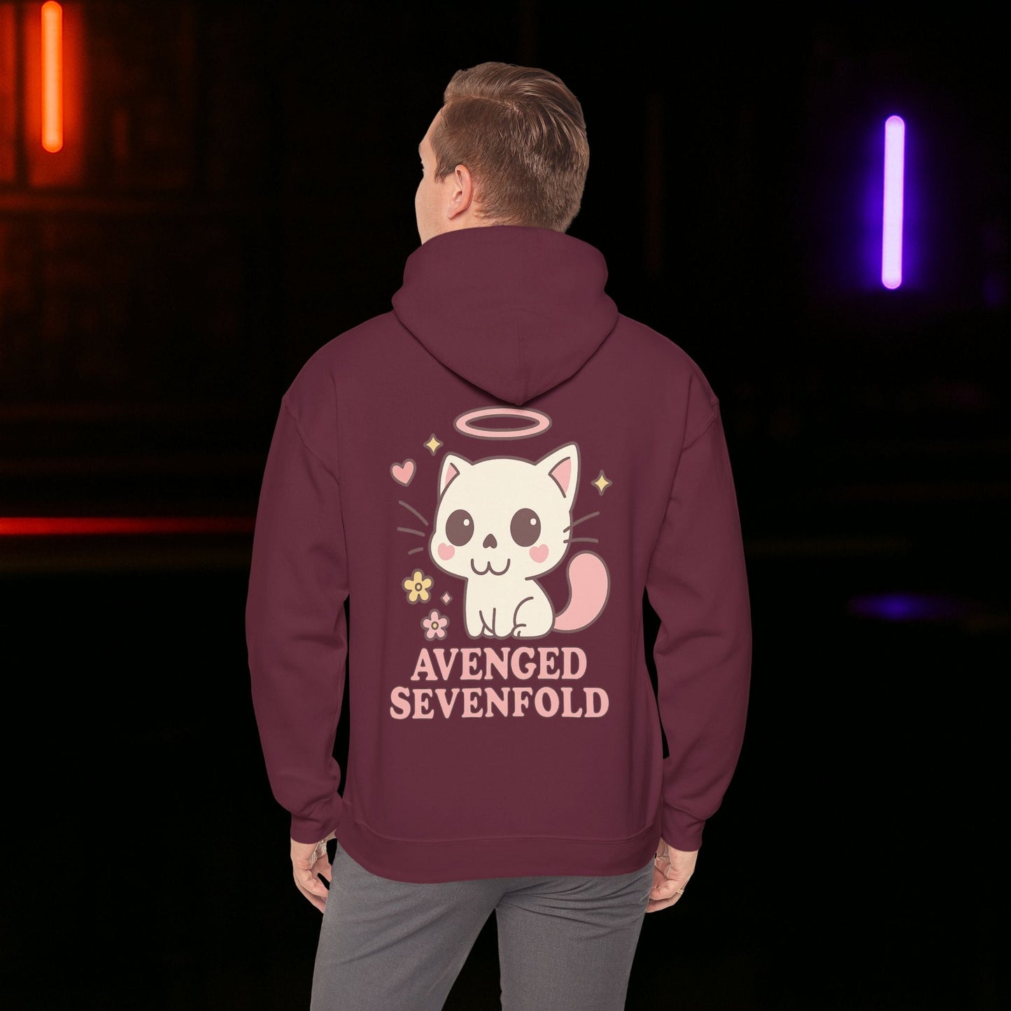 A7X - Cute Cat Graphic Hoodie - Unisex - STRIINGS