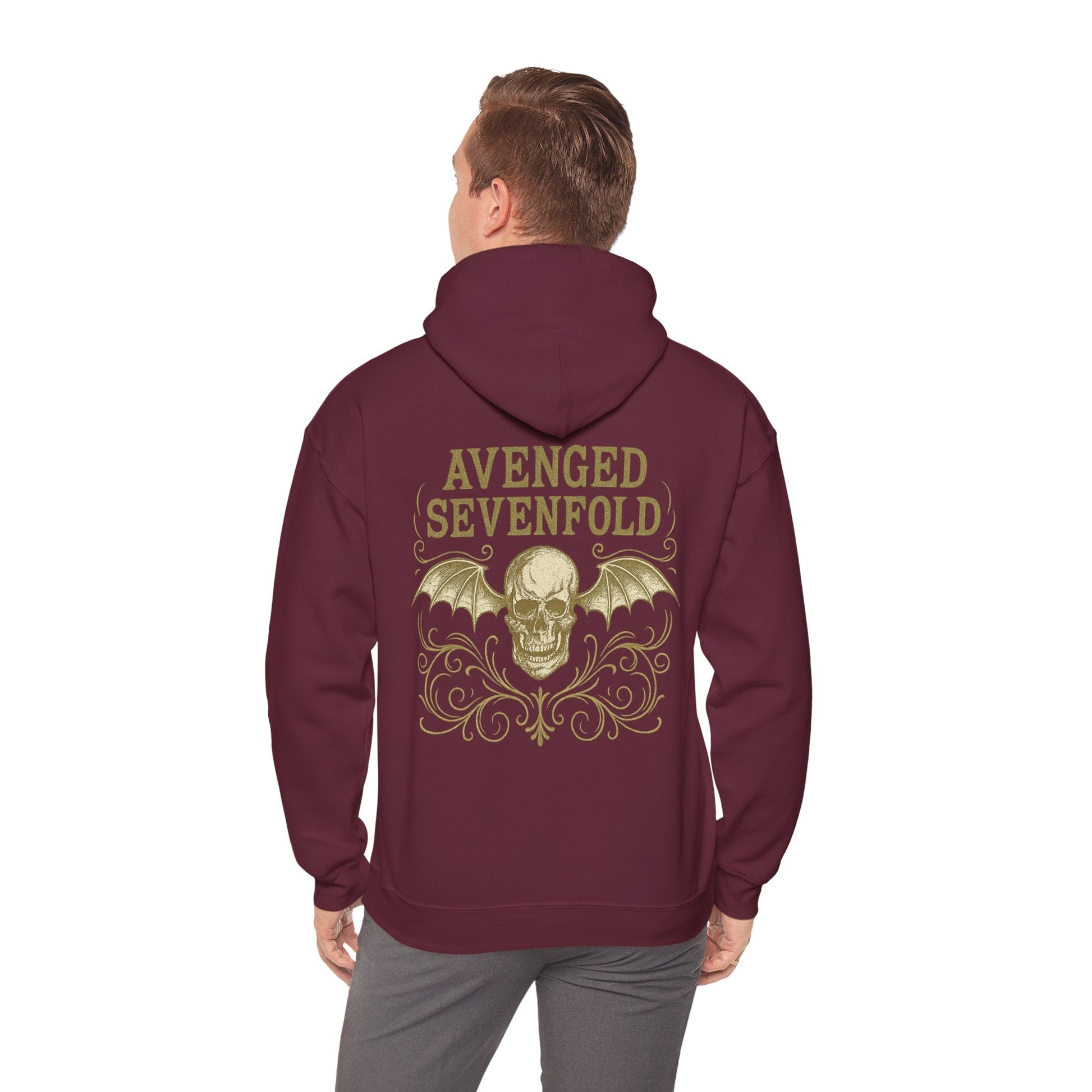 Hoodie Unisex Avenged Sevenfold Skull Gold - STRIINGS